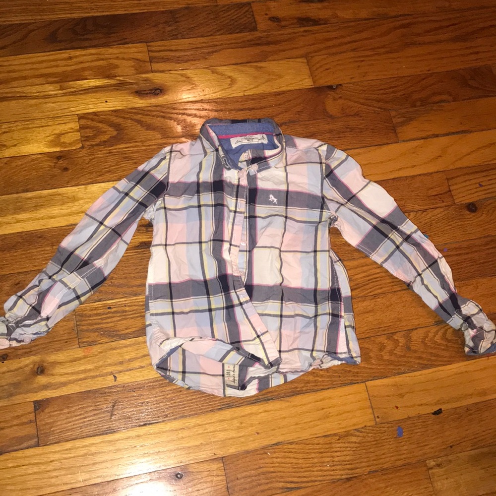 Pink plaid button up
